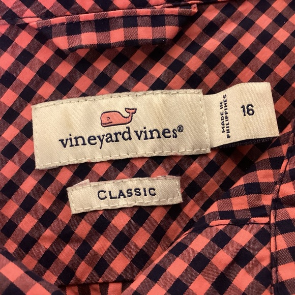 Vineyard Vines Classic Womens checked button down shirt size 16 - Picture 7 of 10